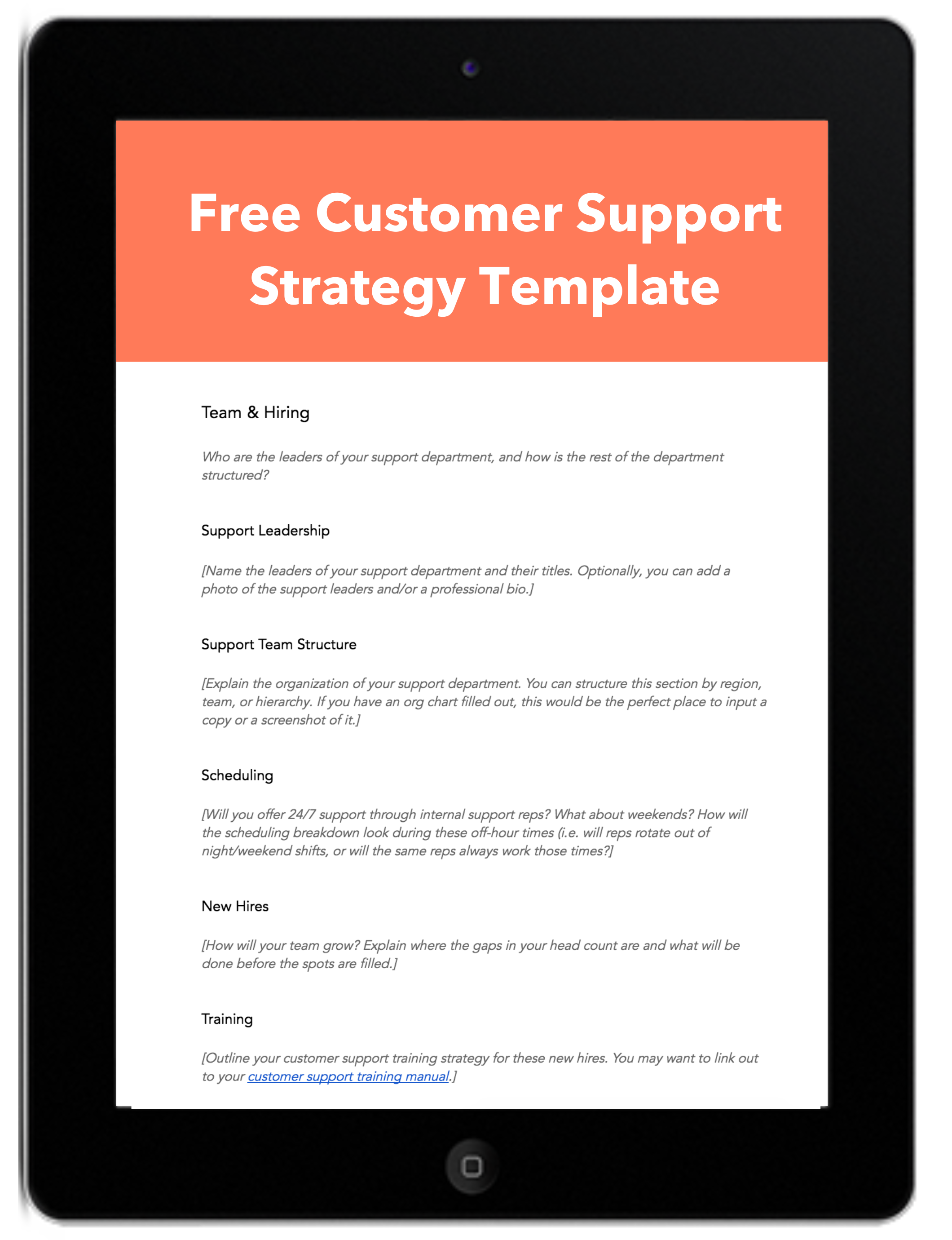 business plan for customer service department